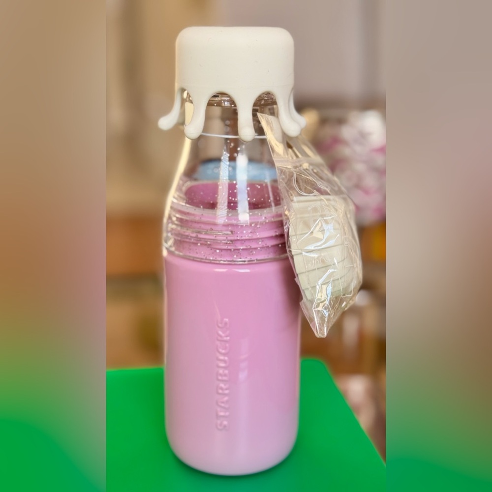 Starbucks Water Bottle with 2 Cream Caps